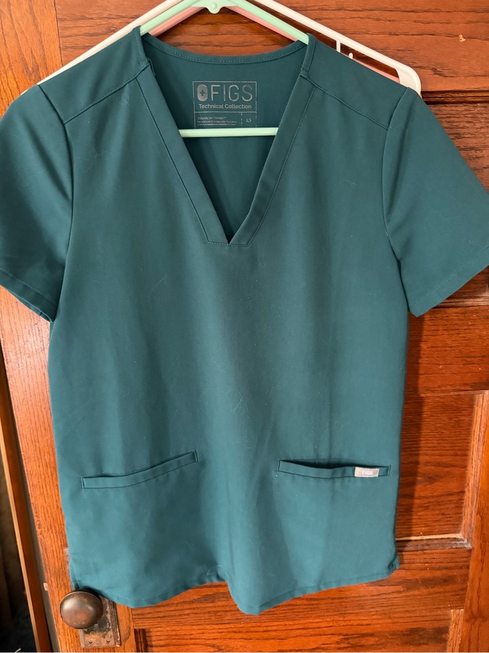 FIGS Deep Teal V-Neck Scrub Top